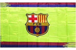 FÚTBOL CLUB BARCELONA Bandera FC. Barcelona Fluor - Medidas 150 x 100 cm. - Polyester 100% - Para exterior e interior