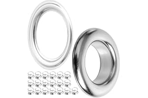 YOUR DAY MATE Occhielli e rondelle, Diametro Ø 11 mm, 20 Coppie, Color Argento, Anelli antiruggine per lacci da scarpe, abbigliamento, Accessori da campeggio e tende da sole, Bottone in metallo, Chiusura a scatto