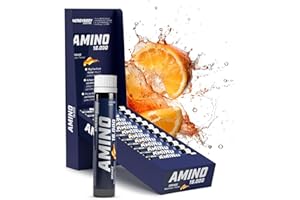 ‎ENERGYBODY Energybody® Amino Liquid 16.000 - Aminosäuren Komplex Hochdosiert flüssig - 20 Ampullen à 30 ml & 16g Protein für Muskelaufbau/mit Arginin & Ornithin, glutenfrei, laktosefrei - Orange