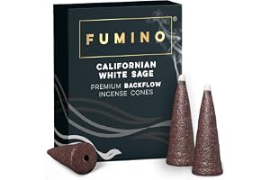 Fumino® Californian White Sage Fresh Backflow Rökelsekoner 15 st per ask – Masala Agarbatti joss-doft för avslappning och med