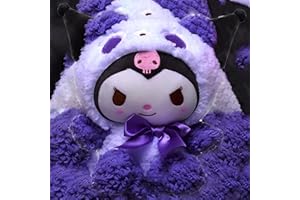 WKxinxuan Kuromi Peluche, My Melody Juguetes de Peluche, 22 CM Kawaii Morado Dibujos Animados Anime Sanrio Peluche, Kuromi Muñeca para Niños y Niñas Cumpleaños