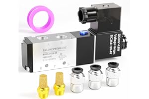 TAILONZ PNEUMATIC 1/4" BSP Solenoid Valve 4V210-08 24V Single Coil Pilot-Operated Electric 2 Position 5 Way Connection Type