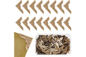 ‎PH PANDAHALL PH PandaHall Vintage-Buch-Eckenschutz, 150 Stück, Eisen, dekorativ, dreieckig, Schutz, Kantenabdeckung, Pad für Schreibtisch, Schmuck, Box, Buch, Scrapbooking, Alben, Menüs, Ordner, Antik-Bronze