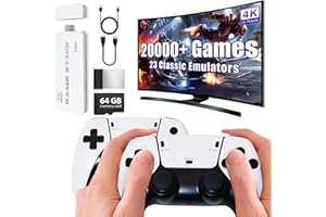 OZVAVZK Console di gioco Retrogaming 2025 Upgraded Console Retrogaming 20.000+ Giochi Classici, con 2 Controller Wireless HDMI per TV Plug & Play, Regalo per Famiglia e Adulti
