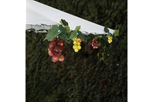 EONANT Guirlande solaire de raisins - Étanche - 80 LED - 80 LED - Décoration de fruits - Petites tavernes - Parasol de jardin - Parasol de mariage - Lumière (violet/vert)