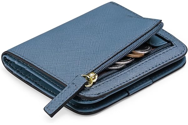 GAEKEAO Portefeuille Femme en Cuir PU Porte-Cartes de crédit, Petit à Fermeture éclair Porte Monnaie pour Femmes avec 7 Emplacements de Carte
