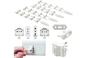 ODELÙ Odelu 20 Copriprese Per Bambini Bianche e 4 chiavi - Tappi prese elettriche bambini - Protezione Prese Elettriche Bambini - Copri Presa Elettrica Bambini Casa - Copri prese Bambini