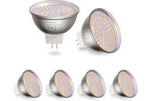 Bonlux GU5.3 MR16 lampa LED 5 W AC220-240 V reflektor punktowy ciepła biel 3000 K 120 stopni jako zamiennik żarówki halogenowej/halogenowej 50 W (5 sztuk, bez możliwości ściemniania)