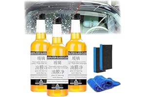 AOLODOO Oil Film Remover for Glass, Glass Oil Film Remover, Car Windshield Cleaner, Car Glass Oil Film Cleaner, Invisible Glass Cleaner Spray, Invisible Glass Squeegee (3pcs)