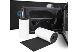 FARNIRVANA 2 Stück Garagen Wandschutz, 200 x 20 x 0,4 cm Selbstklebender Türkantenschutz Auto aus Schaumstoff, Wasserabweisend Autotür Schutz für Garagenwand Carport, Schwarz