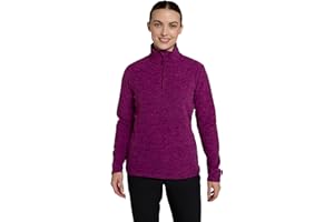 Mountain Warehouse Snowdon Womens Fleece Top - Warm Pullover, Lightweight Sweater, Half Zip, Breathable Ladies Tee, Quick Drying - For Spring Summer, Walking, Travelling