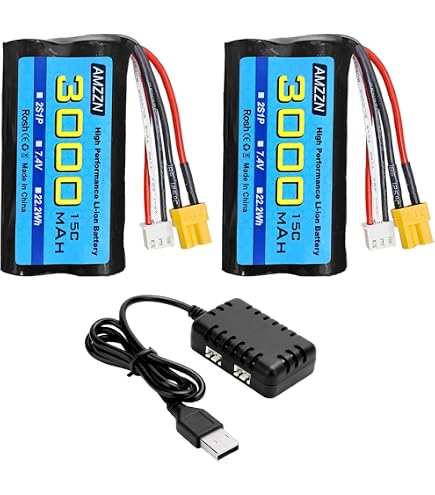 RadioMaster Batterie 5000 mAh 7,4 V avec fiches JST-XH et XT30 pour télécommandes radio RadioMaster Boxer, TX12, TX15, TX15 MAX, GX12, TX16S RadioMaster Batterie 5000 mAh 7,4 V avec fiches JST-XH et XT30 pour télécommandes radio RadioMaster Boxer, TX12, TX15, TX15 MAX, GX12, TX16S