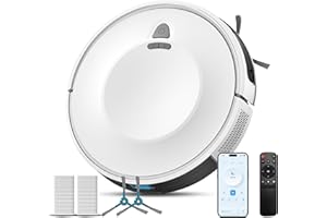 Vozascly 6000 Pa Robot Aspirapolvere Lavapavimenti con Mappatura, 150 Minuti Autonomia, 660mL Grande Contenitore, Controllo APP, Voce e Telecomando, Pulizia Intelligente per Peli Animali e Polvere