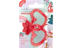 invisibobble - CLIPSTAR M Oasis Lover's Nest – spinka do włosów w kształcie serca – stylowy dodatek do włosów w żywej czerwieni – modny wygląd, bezpieczne trzymanie, zdrowe włosy