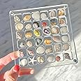 DAWRIS 36 Grid Acrylic Magnetic Seashell Display Box, Clear Acrylic Seashell Display Case, Multifunctional Diamond Gemstone Display Organizer Case, Decorative Storage Box for Shell, Starfish, Nail