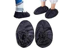 CUVZORA Gipsstiefel Schutz Gummisohle Gehschuhüberzug 2 Stück, Rutschfeste Gummisohle Wasserdichter Wiederverwendbarer Schutz für Frakturschuh, Ideal für Outdoor Regen und Schlamm Schuhüberzieher