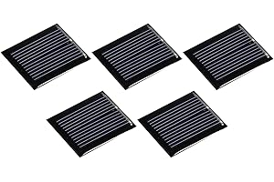 sourcing map Mini Solar Panel Célula 1V 80mA 0.08W 30mm x 25mm para Bricolaje Eléctrica Energía Proyecto Paquete de 10