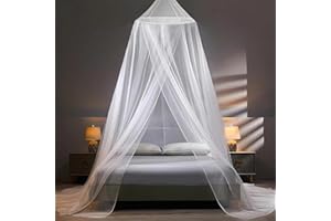 Sekey XXL Mosquitera para Individual Bette Mosquitera para Cama Simple Red Contra Mosquitos con Kit de Colocación Mesh Antinsectos, Antimosquitos, Rápida y Fácil Instalación, 60x250x1200cm, Blanco