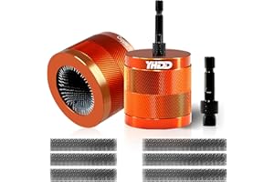 YHDD 15MM/22MM Metal Copper Pipe Cleaner Set with 6.35mm Hex Shank, Replaceable Brush, Each Set Additional 3Pcs Replaceable Blades for Cleaning Rust, Stains, Paint on Copper Pipes Various Metal Pipe