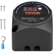 Isolatore A Doppia Batteria 12V 140A Automatico/Manuale Con Display LED - Set Completo Per Camper, Furgoni, SUV