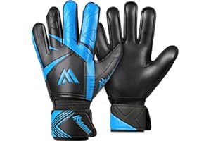 Malker Torwarthandschuhe Fußballhandschuhe Trainingshandschuhe mit rutschfeste Latex Handfläche Starker Halt Fussballhandschuhe für Kinder Jugendliche Erwach