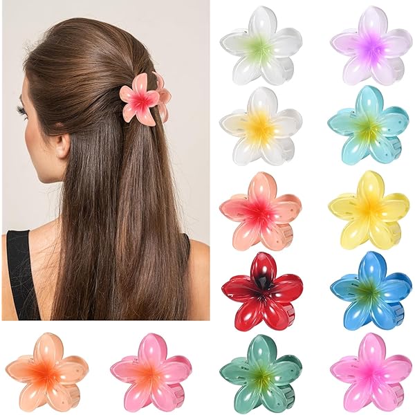 10 Stück Blumen-Haarspangen Set - Mehrfarbige Rosen-Clips Für Damen