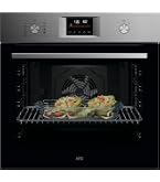 EVVO Einbauofen 77 Liter – Energieklasse A, 2.800 W, Grill, 4 Programme, Edelstahl
