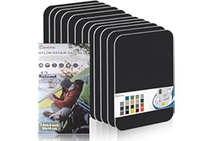 CAHOMO Nylon Repair Patches Nylon Repair Tape Nylon Fabric Patch Self Adhesive Outdoor Camping Gear Nylon Repair Kit for Tent, Umbrella, Down Jackets, Sleeping Bag, Knapsack