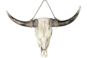 CASABLANCA MODERNES DESIGN Casablanca obiekt ścienny bawoli poli,ant.wei/Bra, 24 x 38 x 7,5 cm, brązowy, biały