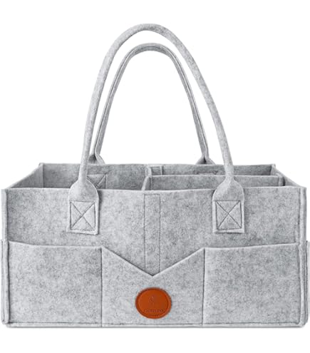 Organizer Portatile Per Pannolini - Contenitore Multiuso Per Auto E Casa Con Tasche Rimovibili, Grigio - Foto 3