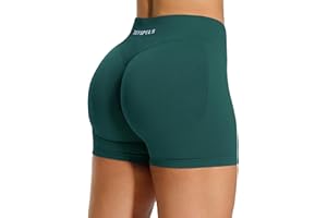 JOYSPELS Women's Seamless Gym Shorts - High Waist Scrunch Bums Ruched Booty Shorts for Activewear, Running, Yoga, Sports, Workout