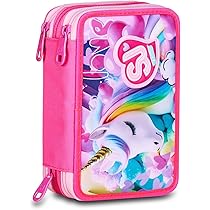 Portapenne SJ Gang Style Jam Gang - Design Colorato Unisex Per Scuola - Fuchsia - 23x10x5.5 Cm - Foto 2