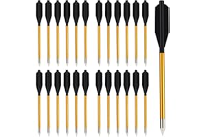 SERfawnCH 24 Stück Mini Aluminium Armbrust Bolzen Pfeile für 50~80lb Pistolenarmbrust Präzisionsziel, 16 cm Armbrust Bolzen Pfeile Schießübungen