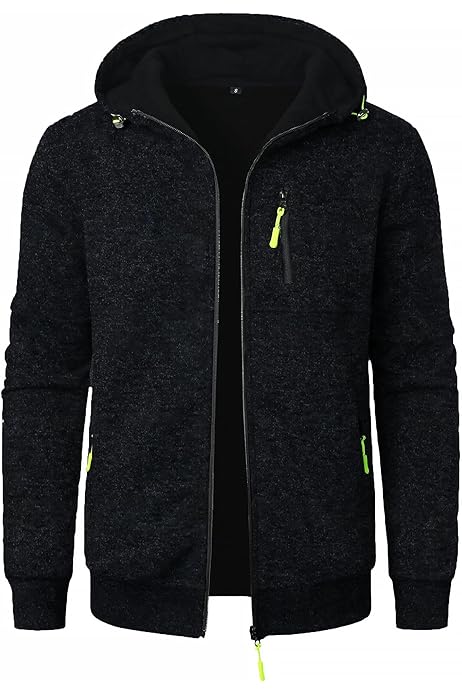 Mens Sherpa Lined Hoodie 818 MSAS Full-Zip Heavyweight Hoodie