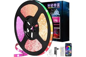 ‎FUPT LED Strip 20M, RGB LED Streifen, Farbwechsel LED Lichterkette mit Fernbedienung, App-steuerung, Musikmodus, Timer-Einstellung, LED Band für Haus Schlafzimmer TV KücheDeko