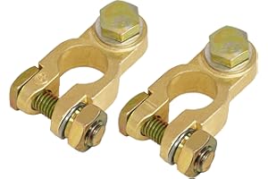 L & P CAR DESIGN A0066-4-1 Batterieklemmen Set Batteriepolklemmen 12V 24V M8 Anschluss Batterie Klemmen Polklemmen Autobatterie + Plus - Minus Batterie Pole Klemme Pol Anschlussklemmen Auto LKW Camping Solar