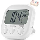 TAKIT Thermomètre Interieur Hygromètre - GARANTIE 5 ANS - Haute Précision - Indicateur De Température Et D'humidité…