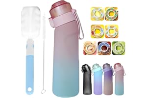 USPER Air Gour Up Bouteille, 650ML Air-up Gourd Avec 7 sul Saveur Gout Pods, Bouteille d'eau Parfumée Sans Avec Paille-0 Sugar 0 Crie et tasse d'eau