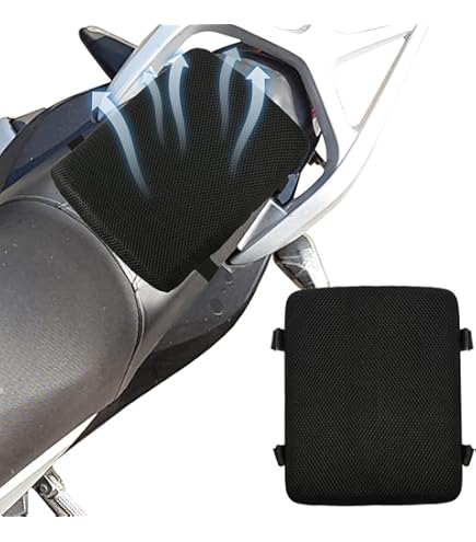 Auto Accessori Lupex Gel zitkussen voor scooter en motorfiets in 3D, afmetingen 62 x 29 x 3 cm, verstelbare stoelhoes, antislip, ademend en flexibel