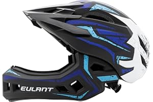 EULANT Caschi Integrale per Bambini, Eccellente Casco con Mentoniera per Bici BMX MTB Downhill Motocross Bicicletta, Leggera & Mentoniera Removibile