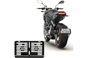 3D CARBON DESIGN 1x Kennzeichenhalter Nummernschildhalter Made in EU 255 x 135 mm 25,5 x 13,5 cm (für Roller Moped Traktor Anhänger Motorrad Hänger) Für Kennzeichen im Format 255 x 135 mm 25,5 x 13,5 cm