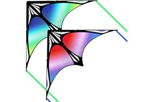 Flying Hoofer Grand cerf-volant Delta de plage pour enfants et adultes, cerf-volant monofil avec ficelle de 91,4 m, facile à piloter, débutants et tout-petits, activité de plein air amusante