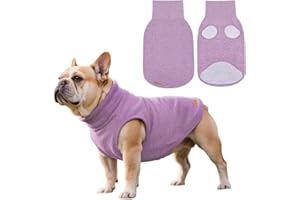 Mosucoirl Suéteres para Perros Suéter Mascotas, Suéter para Perros con Cuello de Tortuga Ropa para Perro cálida Vestido pequeños y medianos XS-4XL (Púrpura, 3XL)