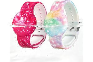 NQEUEPN 2 St Barnarmband för Airtag, Vattentätt Mjukt Silikonarmband Kompatibelt med Apple Air Tag Justerbart Klockarmband Barn för GPS-Spårning (Rosa