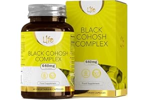 L1FE NUTRITION LN Black Cohosh Supplement | 60 Black Cohosh Complex Capsules for Women - 640mg per Serving | with Red Clover, Dong Quai & Sage Leaf | Non-GMO, Gluten, Dairy & Allergen Free | Manufactured in The UK