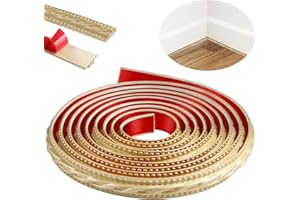 ZTVOWTO 300cm Peel and Stick Molduras Decorativas para Techo, 3D Cenefa Adhesiva Para Pared para Marcos de Espejos, Muebles, Marcos de Puertas, Techos, Decoración del Hogar(Champán Oro)