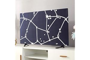 HERCHR Copertura Antipolvere Domestica Protettiva per TV, Copertura Schermo Tessuto di Elastico Universale Protettori Schermo per Televisori, Soggiorno Copertina Antipolvere Morbida(65 Pollici C)