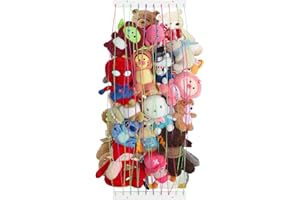 NIUBEST Kuscheltier-Aufbewahrungsorganisatoren, Plüschspielzeughalter, hängendes Plüschtier-Zoo-Netz für Kinderzimmer, Spielzimmer, Schlafzimmer mit verstellbarer Länge, groß, verbessert(Weiß)