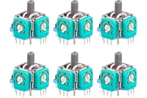 EEEKit 6PCS Joystick de palanca analógica de repuesto 3D para PS4 Dualshock 4 Controlador Xbox One Controlador inalámbrico Xbox Elite