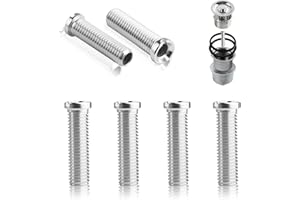 JOCAHULFX 6 Stücke Hohlschraube Spüle 35mm Hohlschraube für Siebkorbventile, M12 Edelstahl Abflusssiebschrauben, Waschbecken Schraube für Küchenspülen Ablaufventil Schraube Zubehör, für Ventilabläufe 1.5" 3.5"